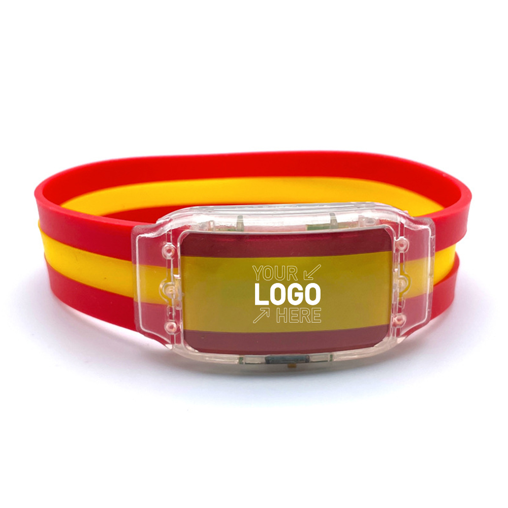 Qatar World Cup National Flag LED Silicone Wristband 2