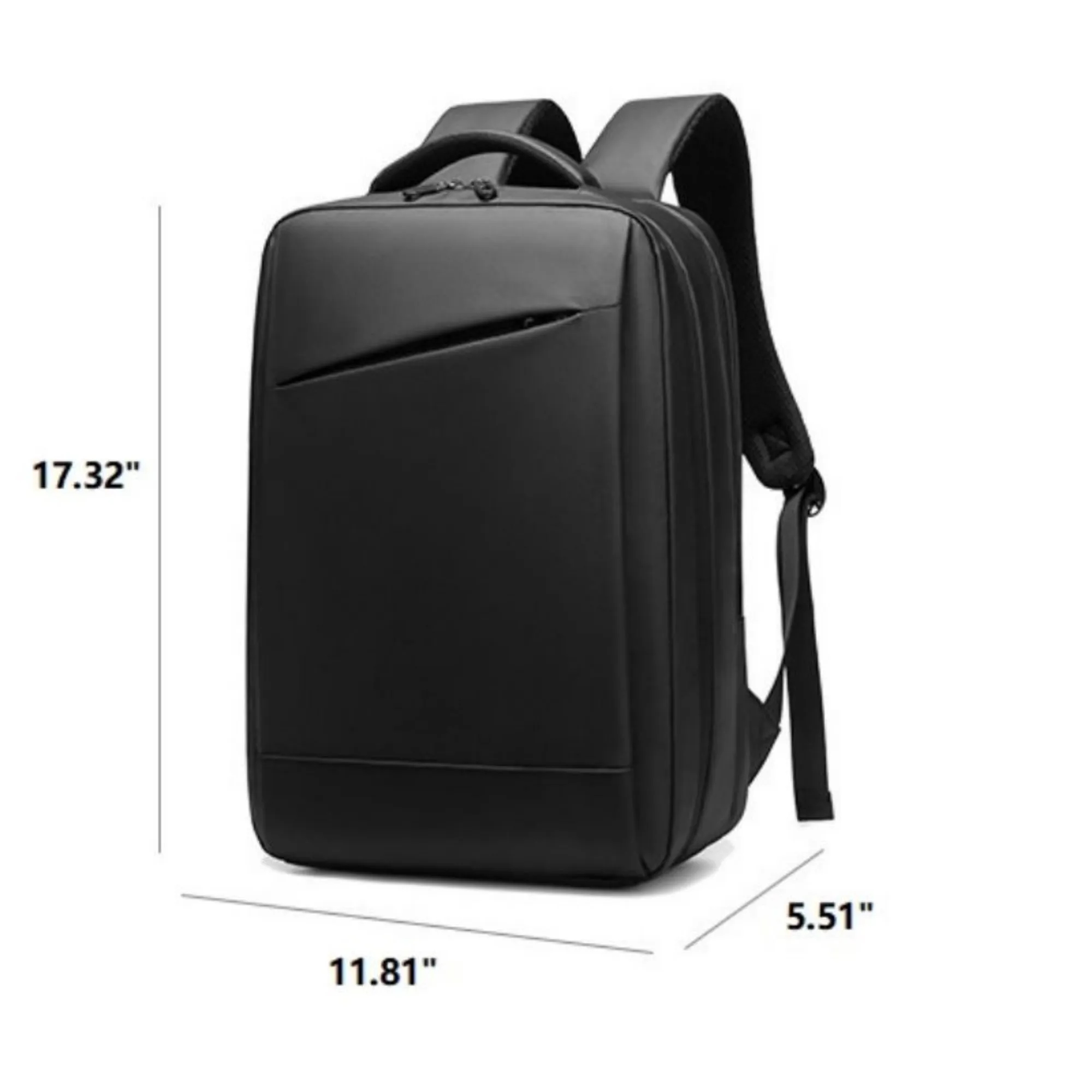 Business Patent Leather 15.6" Laptop Backpack With USB Port 2