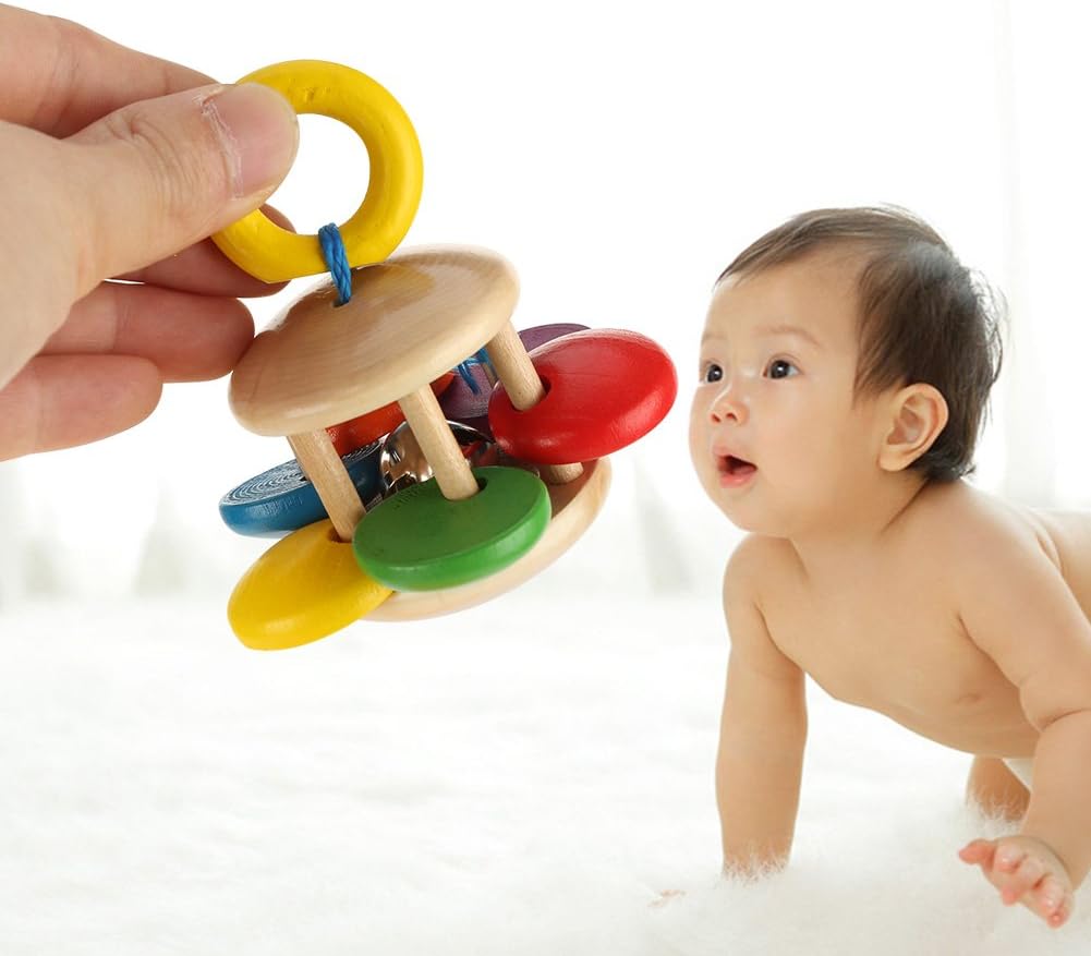 Colorful Wooden Rattle Bell 2