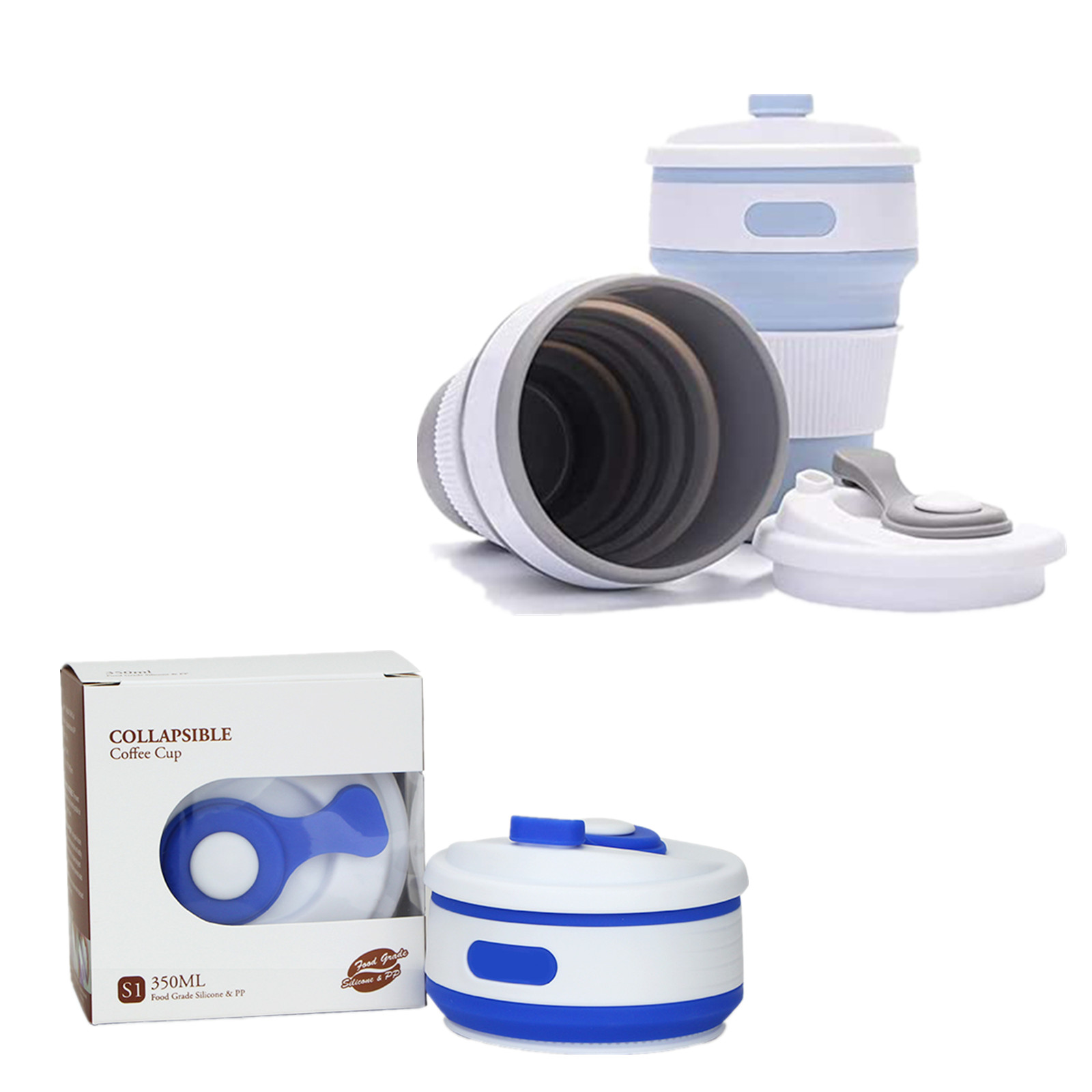 12oz Silicone travel Folding coffee/water Cup 6