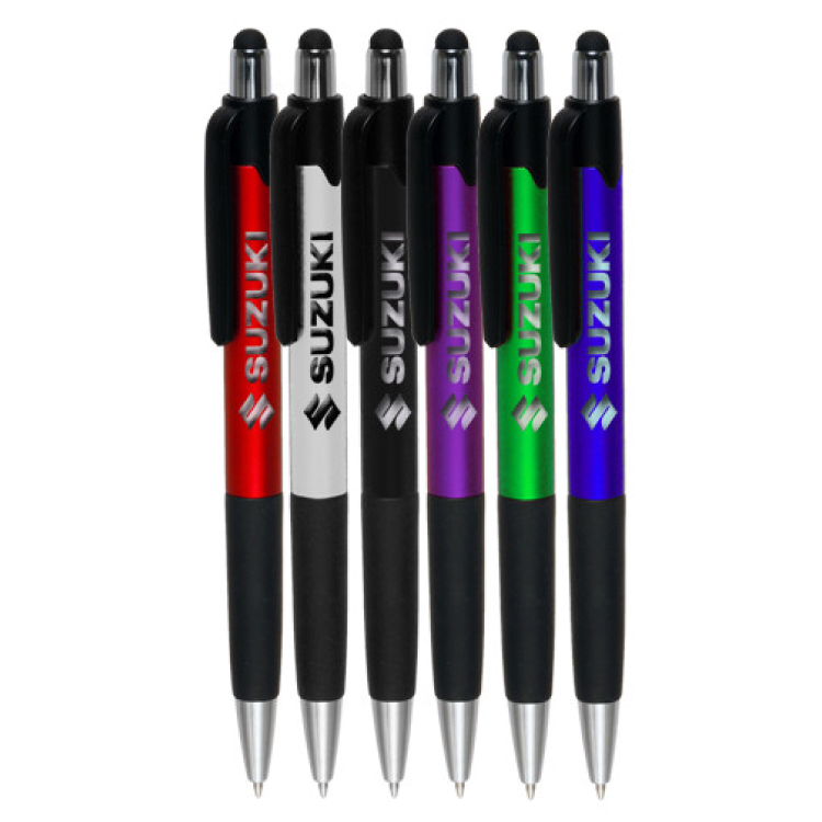 Metallic Color Plastic Pen with Touch Screen Stylus 2