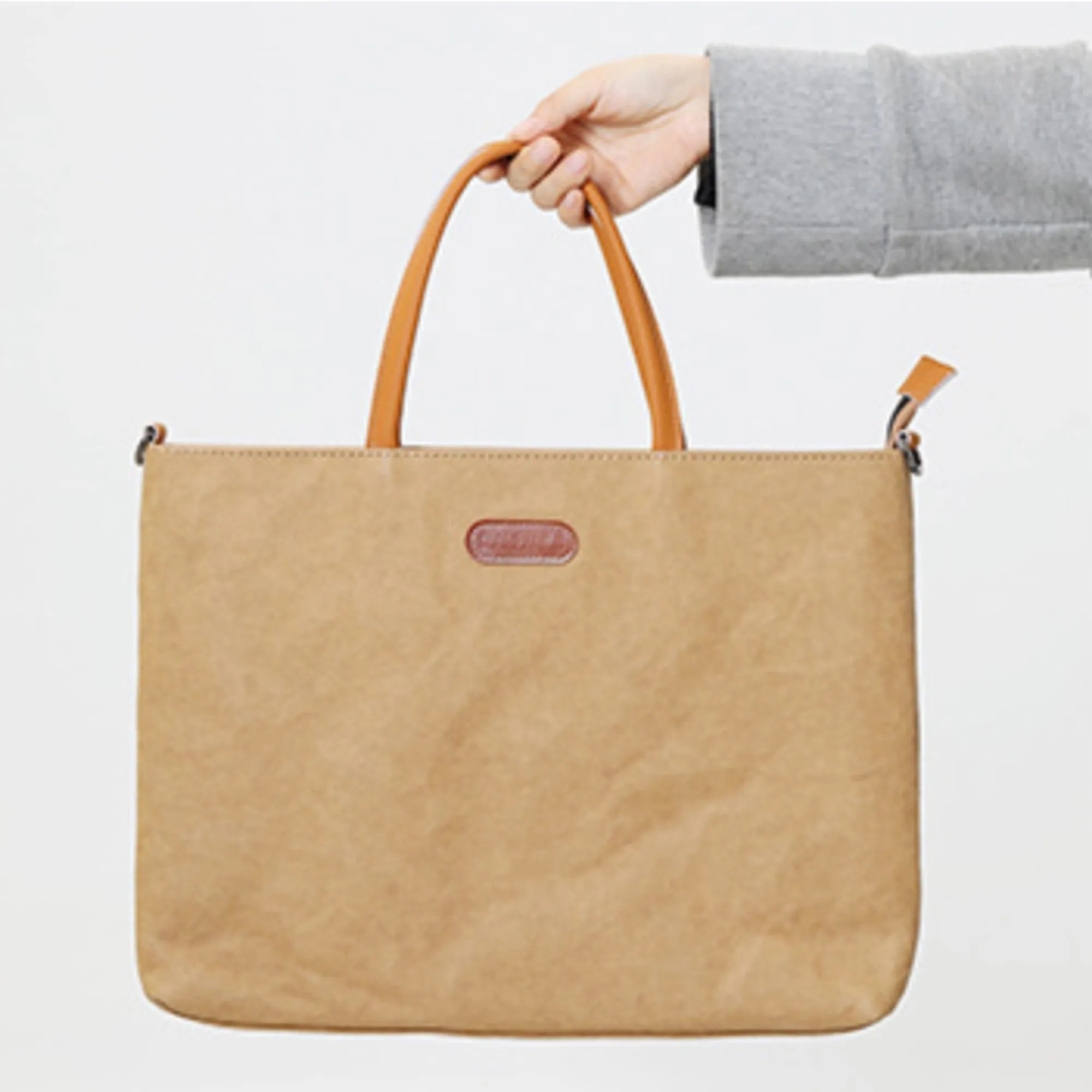 Washable Kraft Paper Laptop Bag 7