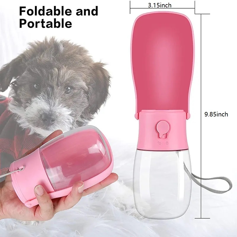 10Oz Folding Dog Water Bottle 8