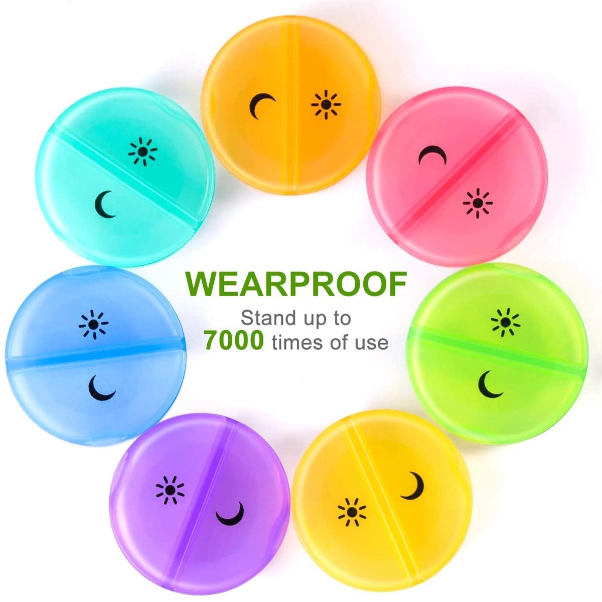 Weekly Pill Organizer 7 Day 2 Times a Daily Cases 3
