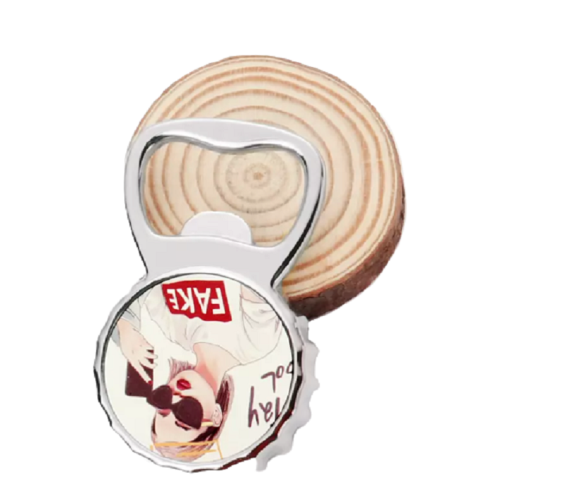Bottlecap Shaped Bottle Opener Fridge Magnet 2