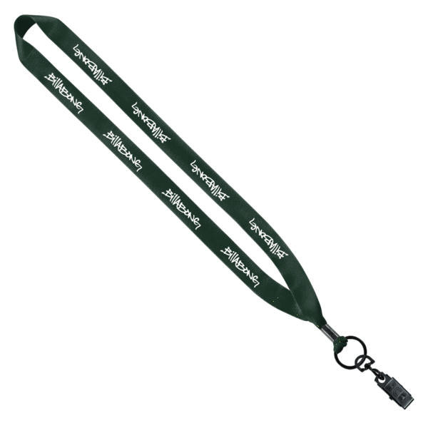 3/4" Polyester Lanyard with Metal Crimp & Bulldog Clip 20