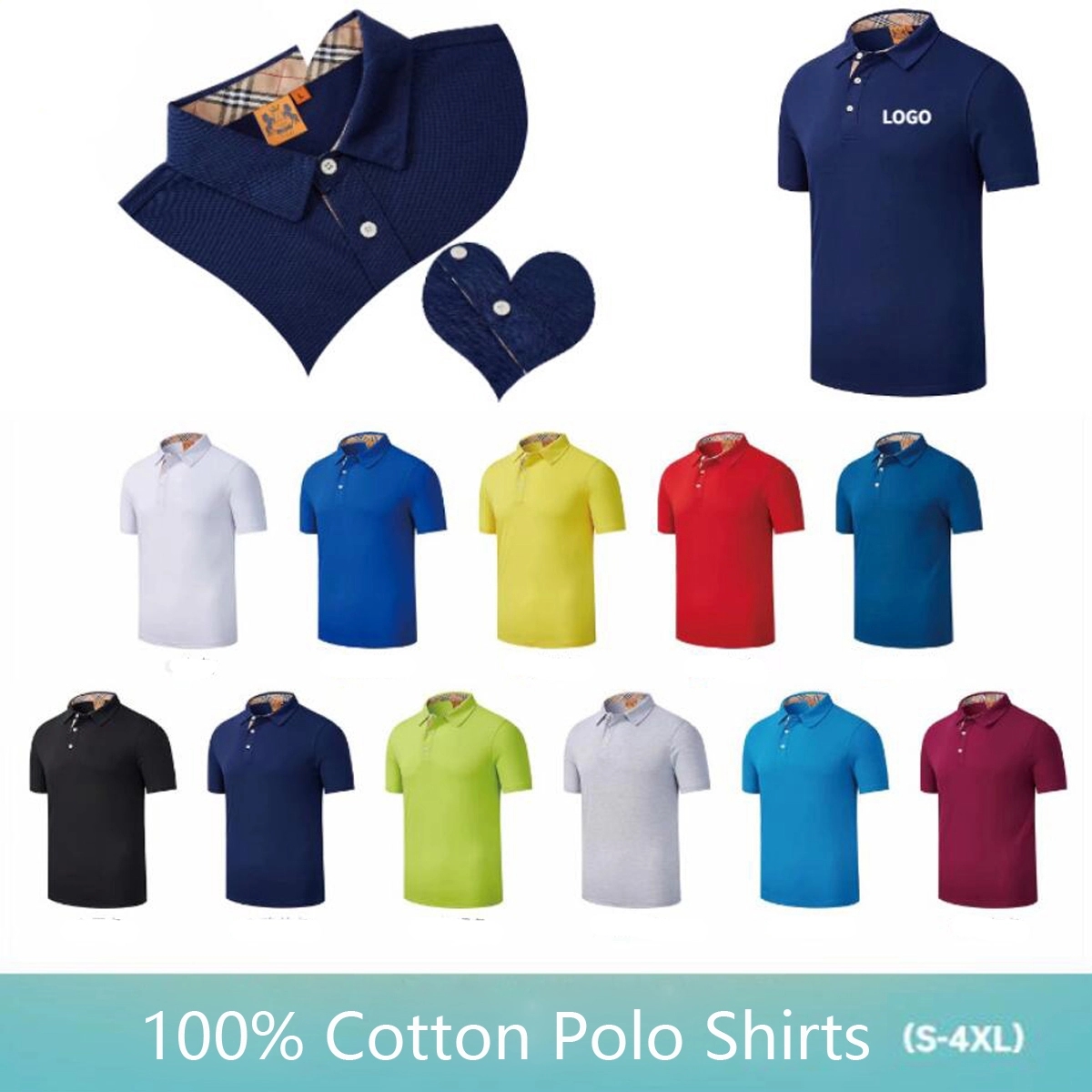 Unisex Regular-fit Cotton Polo Shirt 4