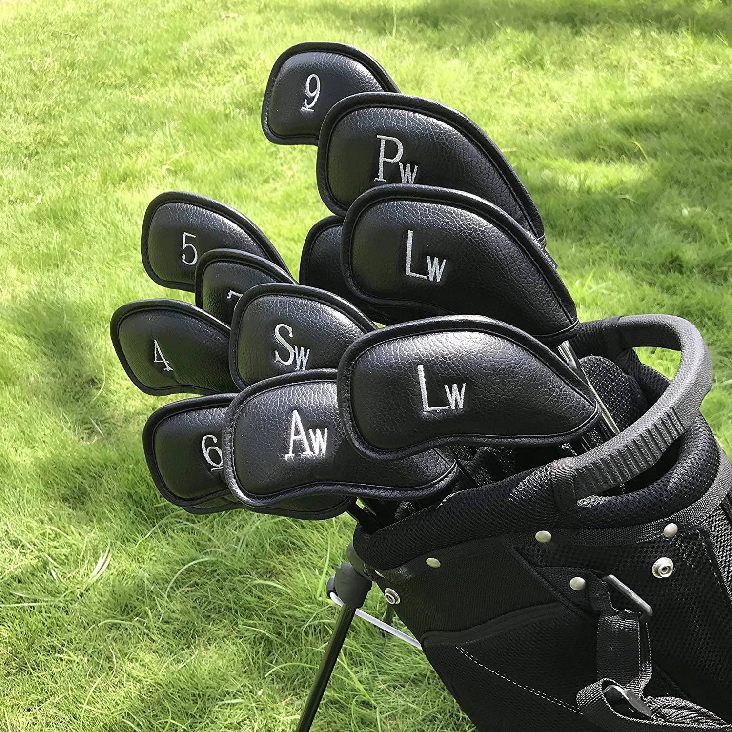 12Pcs Leather Golf Iron Head Covers Set 3