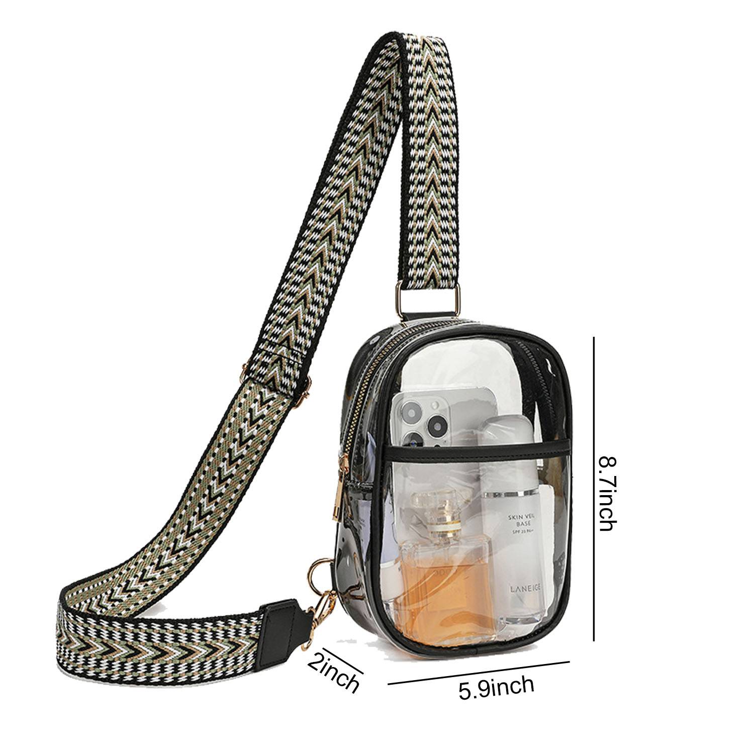 TPU waterproof Outdoor Clear Sling Bag 3