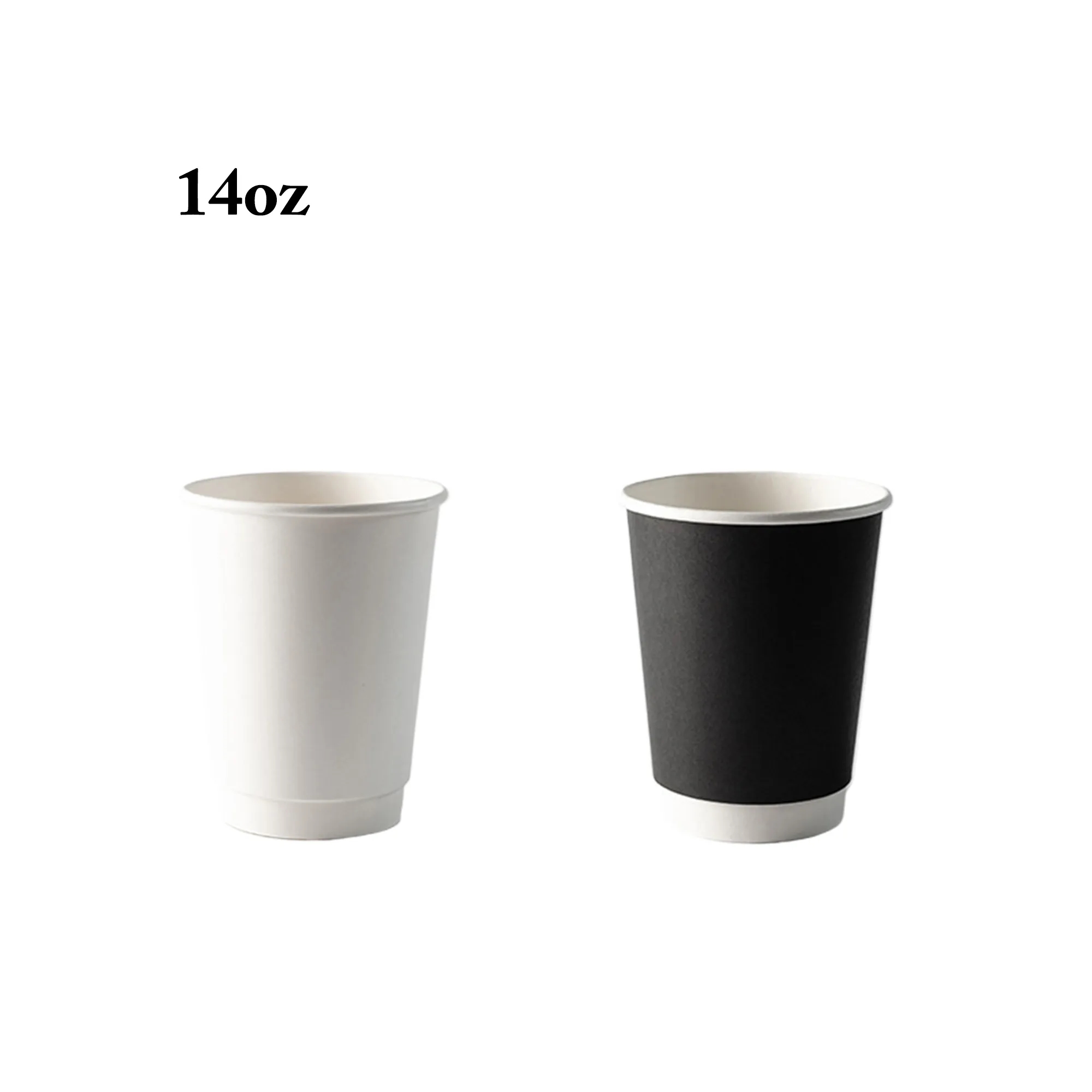 MOQ500 Disposable Thick Double-Layered Coffee Cups Insulated 2