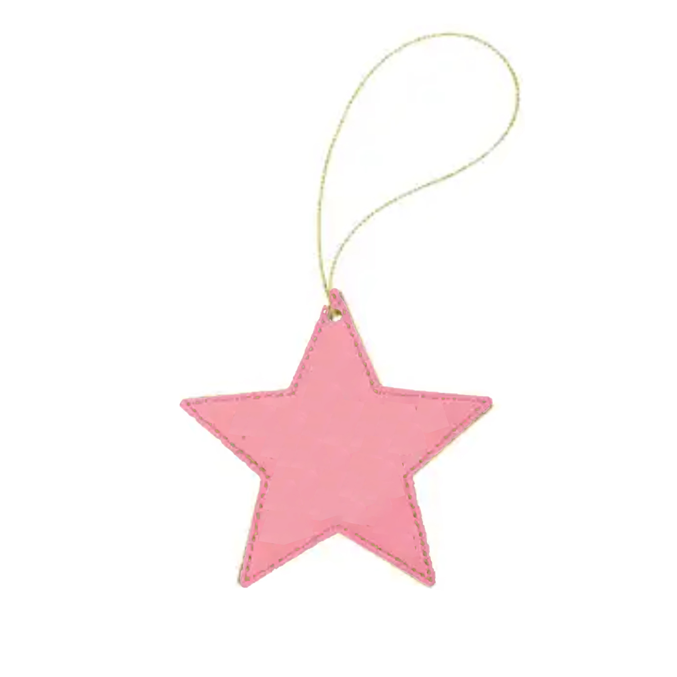 Leather Star Shaped Ornament with String 9