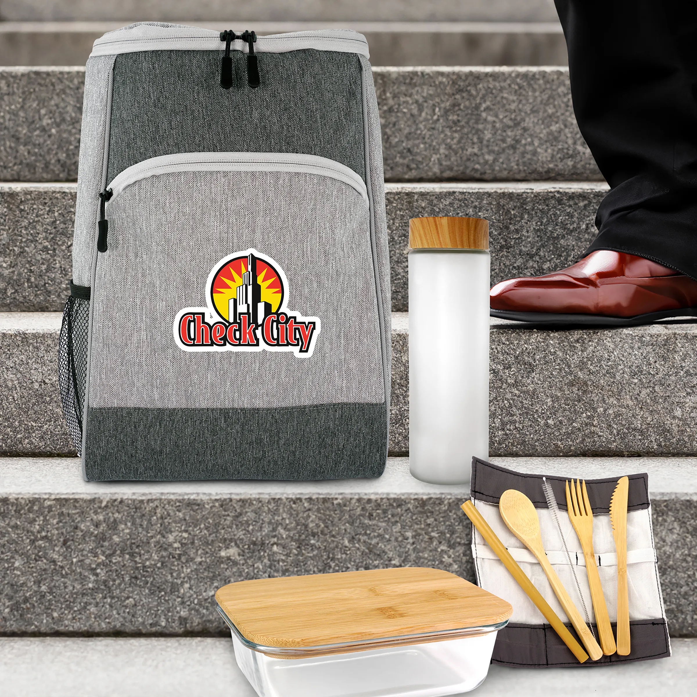 BAY COOLER BACKPACK GLASS LUNCH SET 14