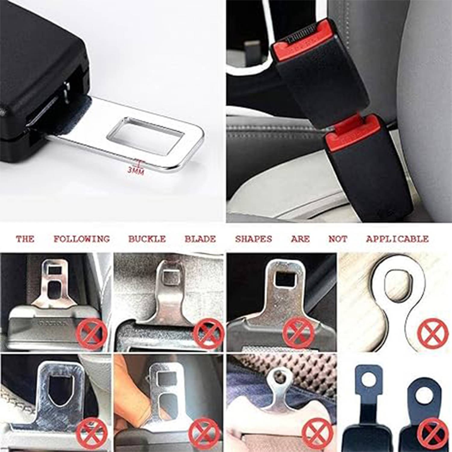 2PCS Seat Belt Extender 4