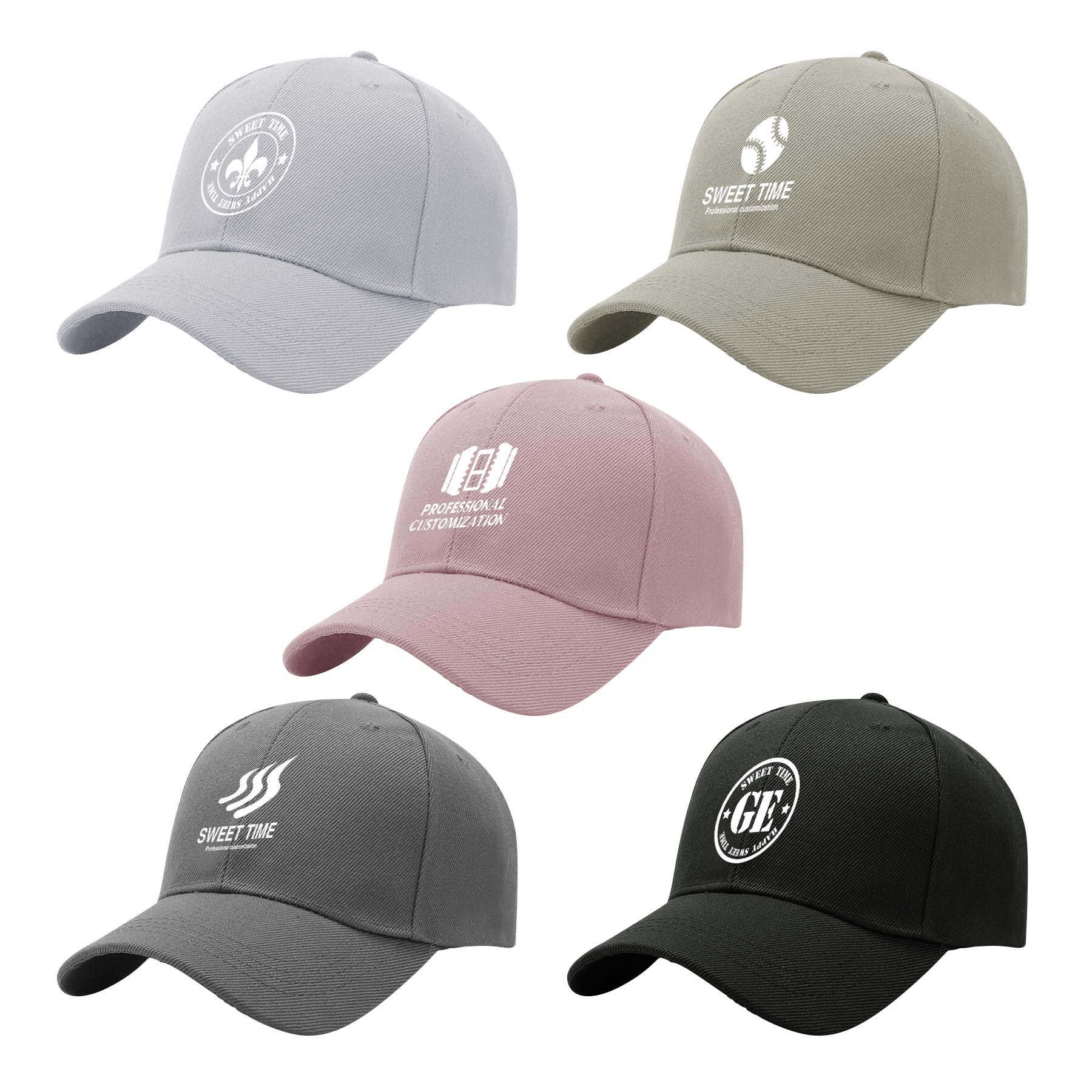 Long Bill Adjustable Woman Baseball Cap With Ponytail Open 2