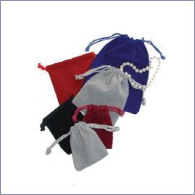 VELVETEEN POUCH W/DRAWSTRING. 2