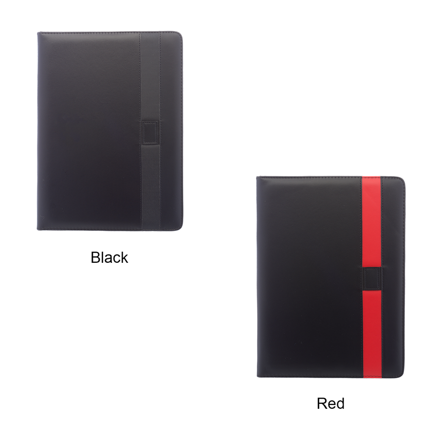 Color Block Black Leather Portfolios 2