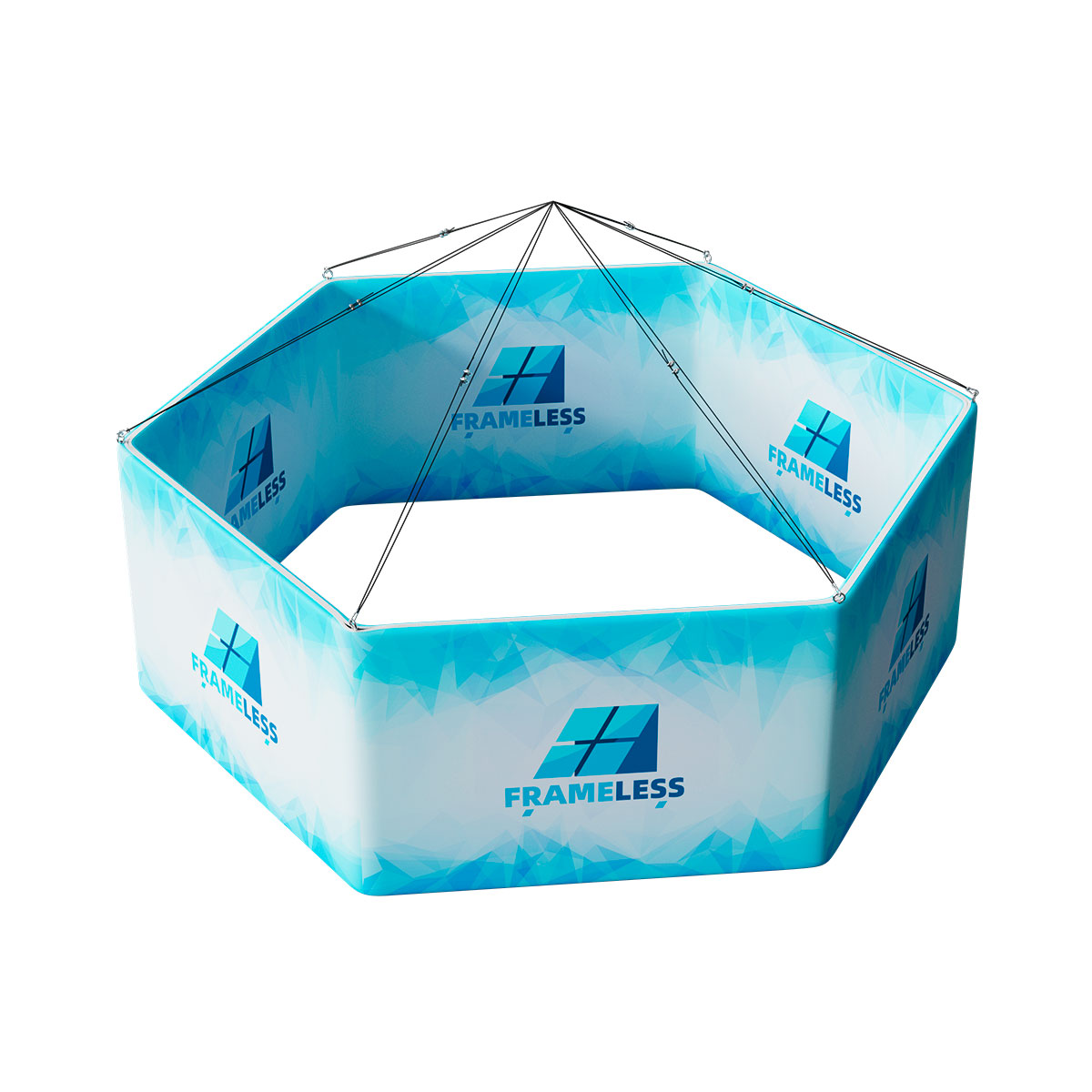 10ft Hex Hanging Banner Kit 4