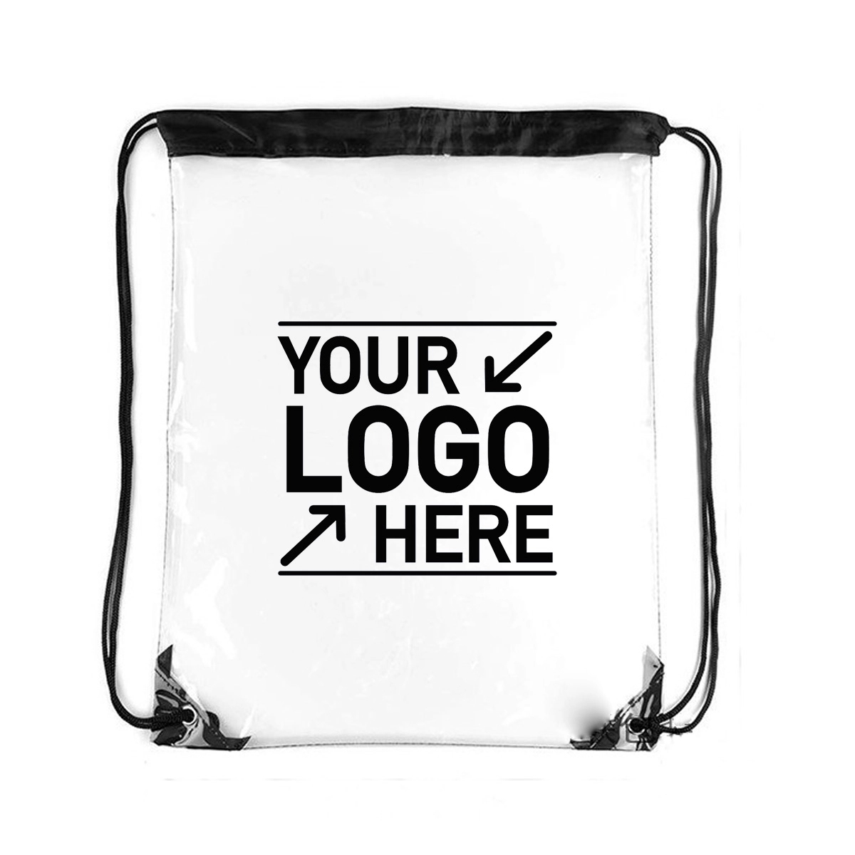 Clear PVC Drawstring Backpack w/ Matching Cinch Bag 2