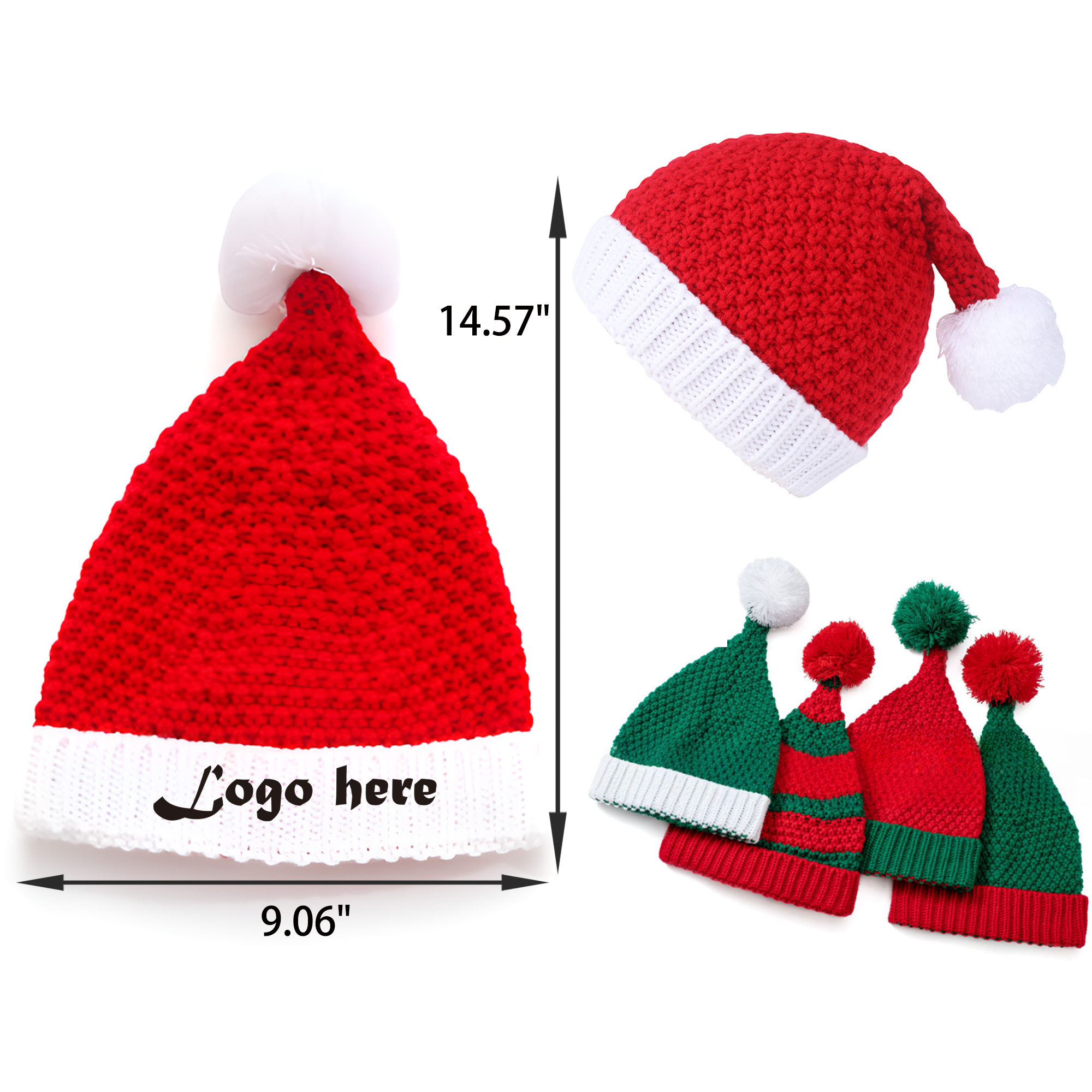 MOQ 50 PCS Christmas Stylish Knitted Hat 2