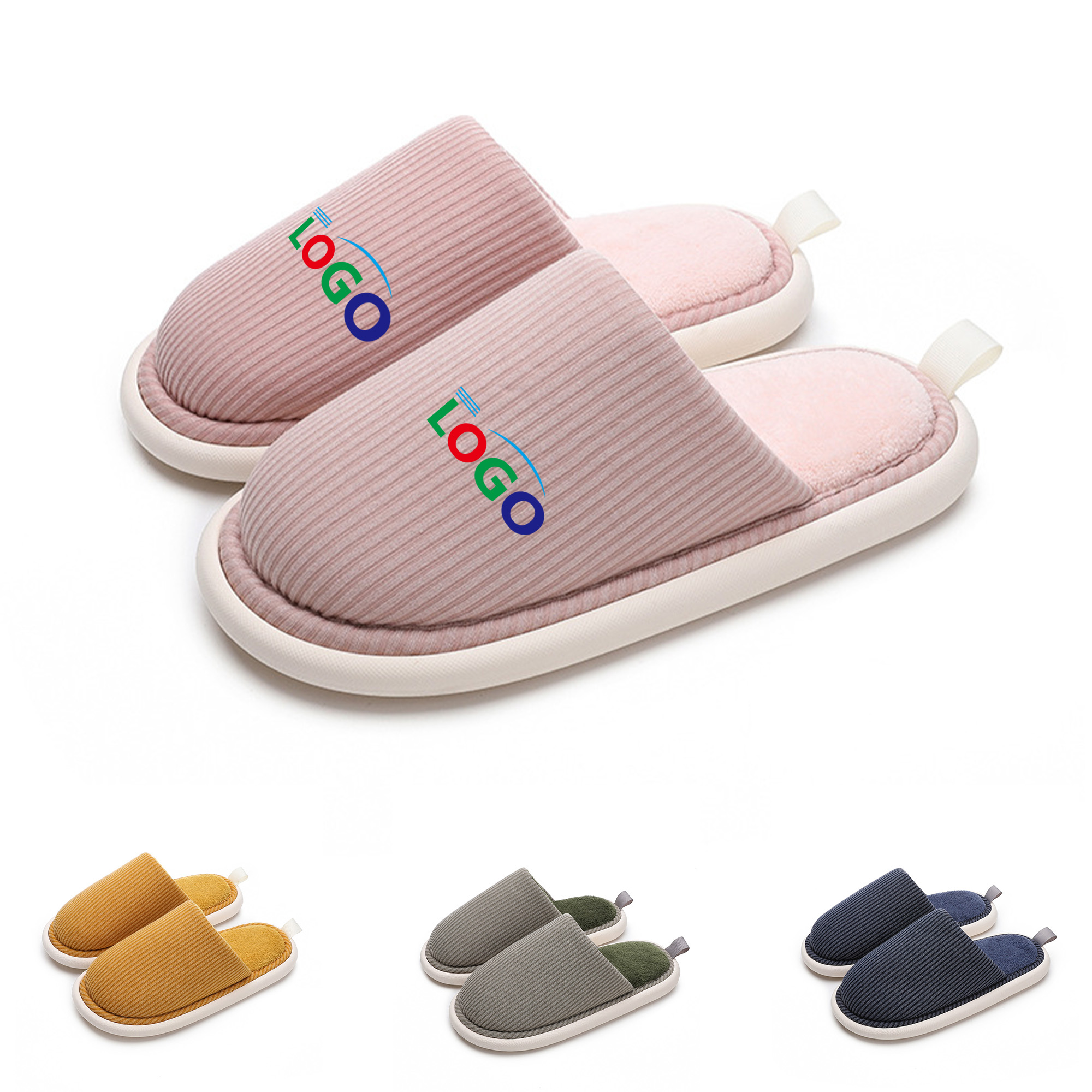 Soft Cotton Slippers with Non-Slip Comfort 2
