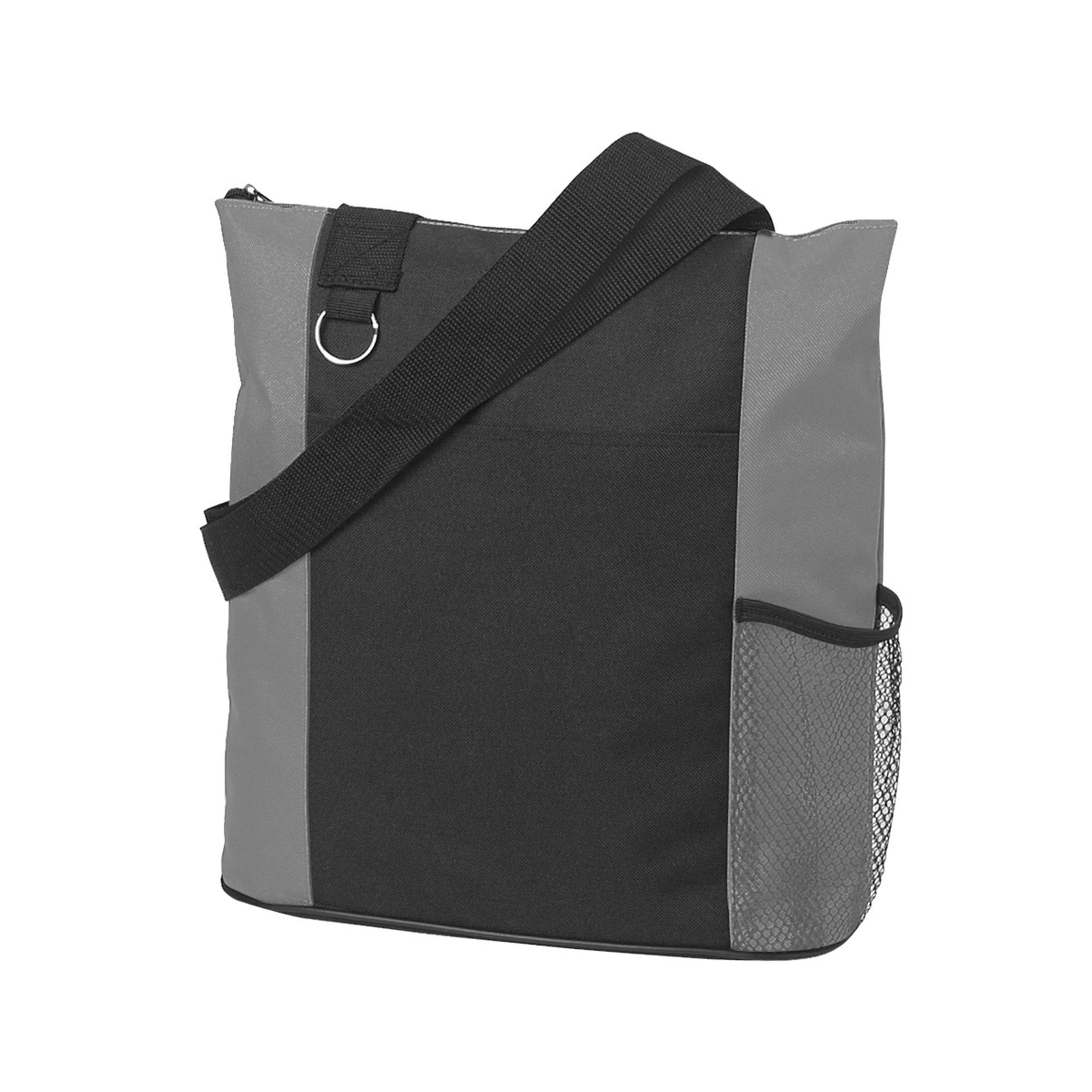 Oxford Zipper Tote With Shoulder Strap 13.7" Length X 13.7" Width X 4.3" Height 4