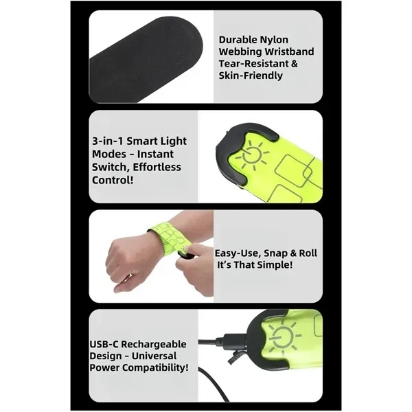 Light-Up Slap Band USB-C Rechargeable 6