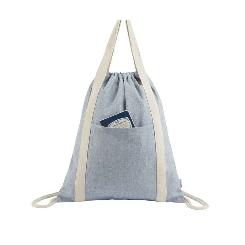 Renew II 9 oz. Recycled Cotton Drawstring Bag 6