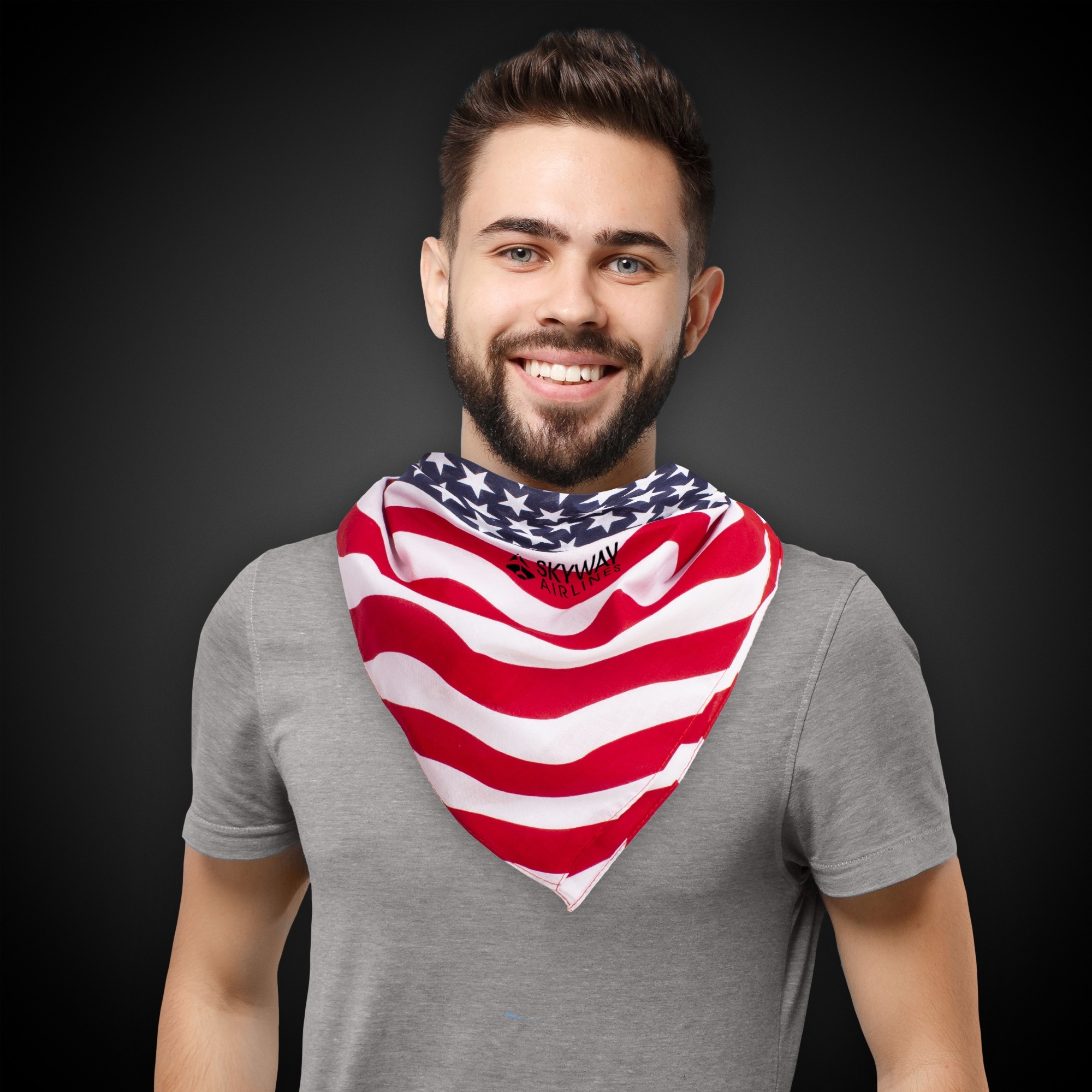Stars and Stripes 22" Cotton Bandannas 2