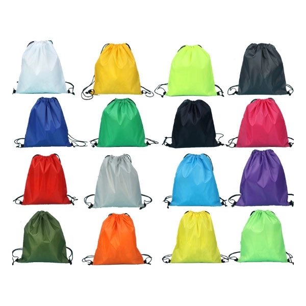 Ultra Light Polyester Drawstring Backpacks - 13" W x 16" H 9