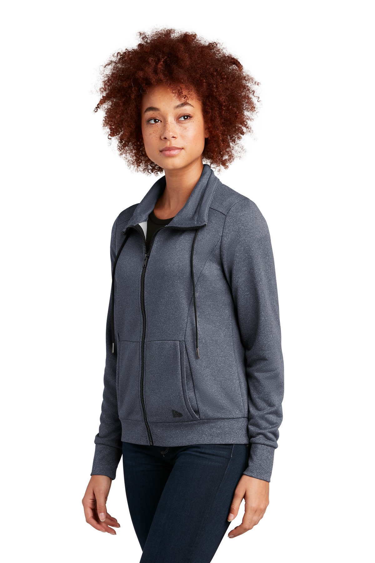 New Era Women's Performance Terry Full-Zip Cowl LNEA530 8