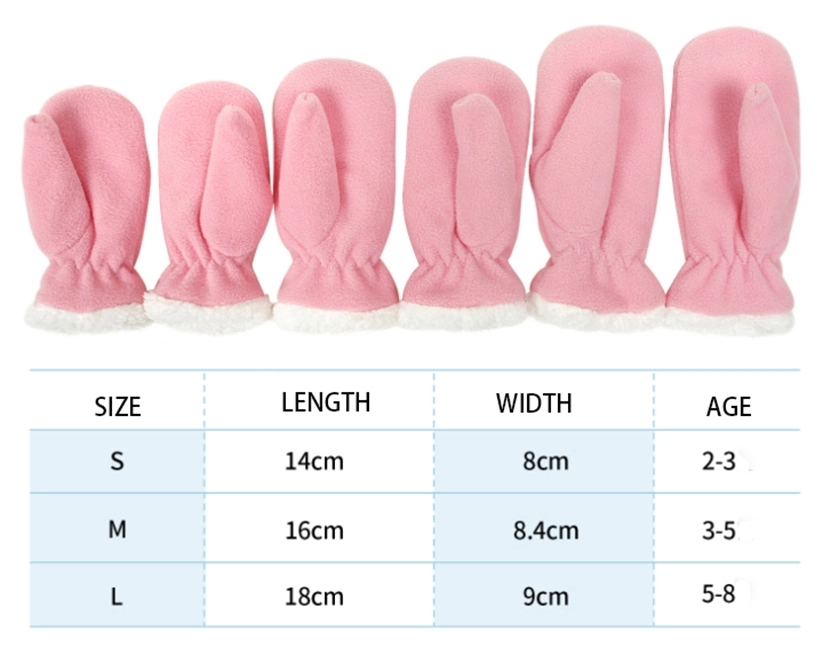Winter Full Finger Fleece Mittens 11