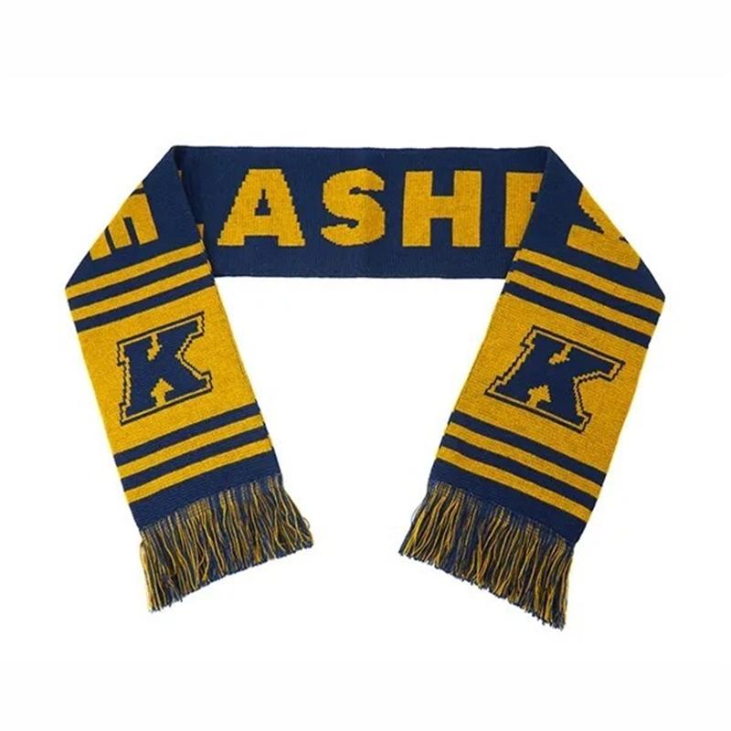 Fan Jacquard Scarf W/ Tassels 6