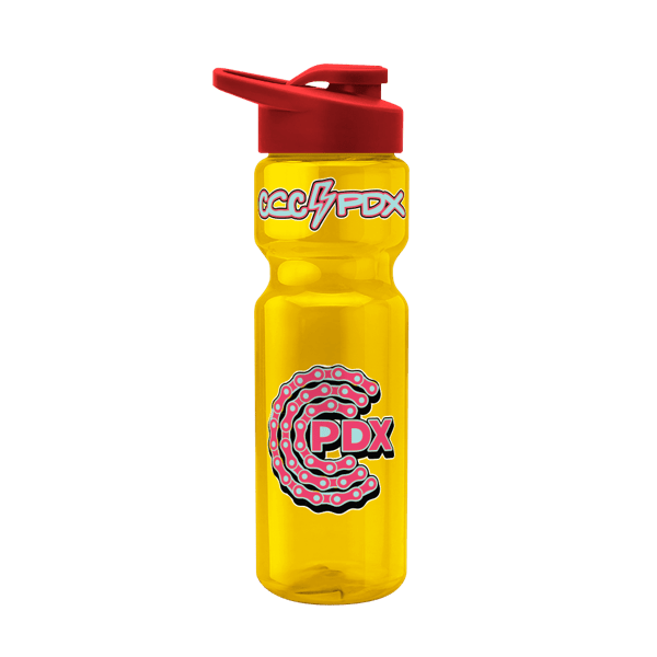 Blazer 28oz Transparent Bike Bottle w/Drink-thru Lid 1085