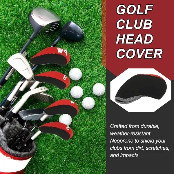 11-Piece Neoprene Golf Club Head Cover Set 21