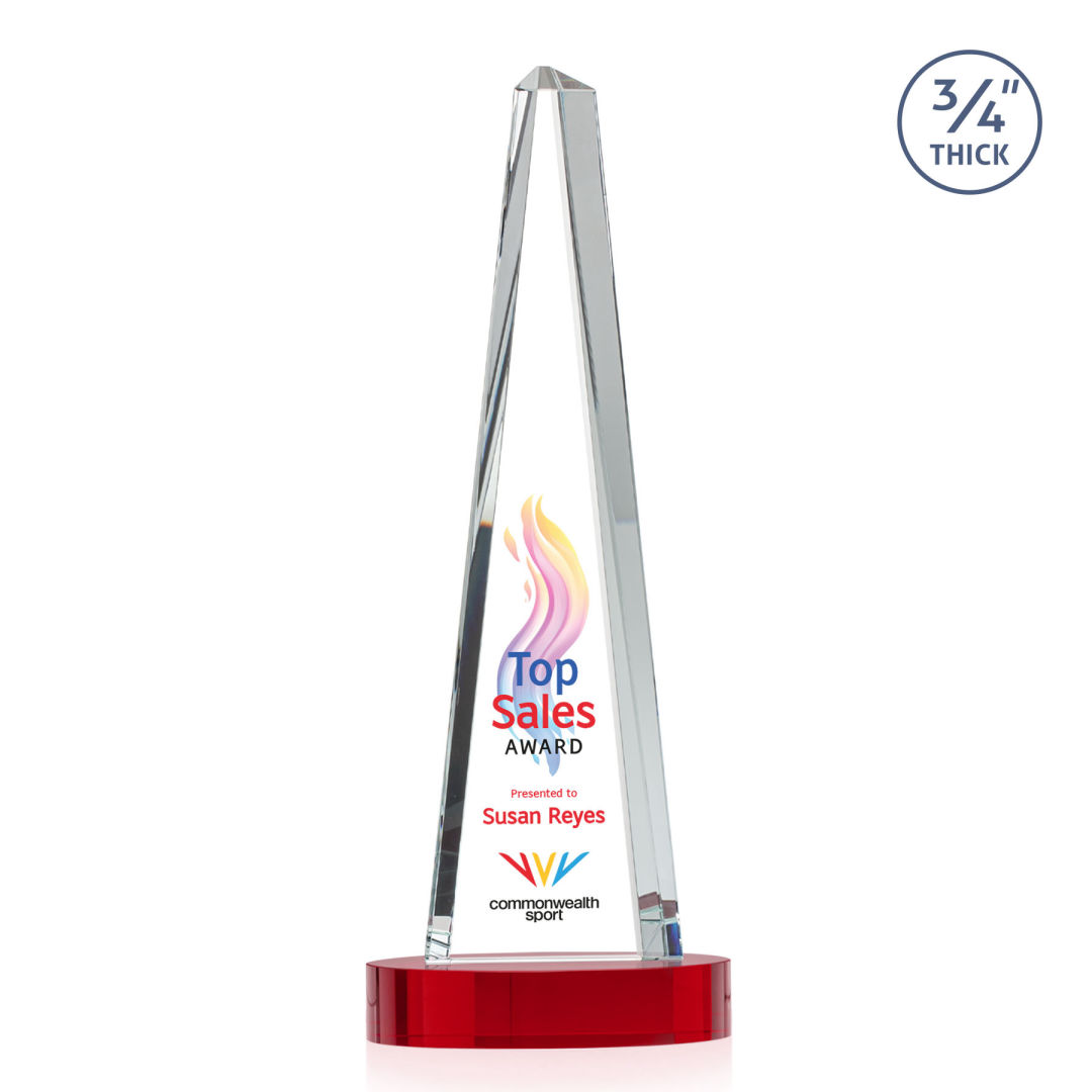 Majestic Tower VividPrint™ Award on Alberton Base - Red 13