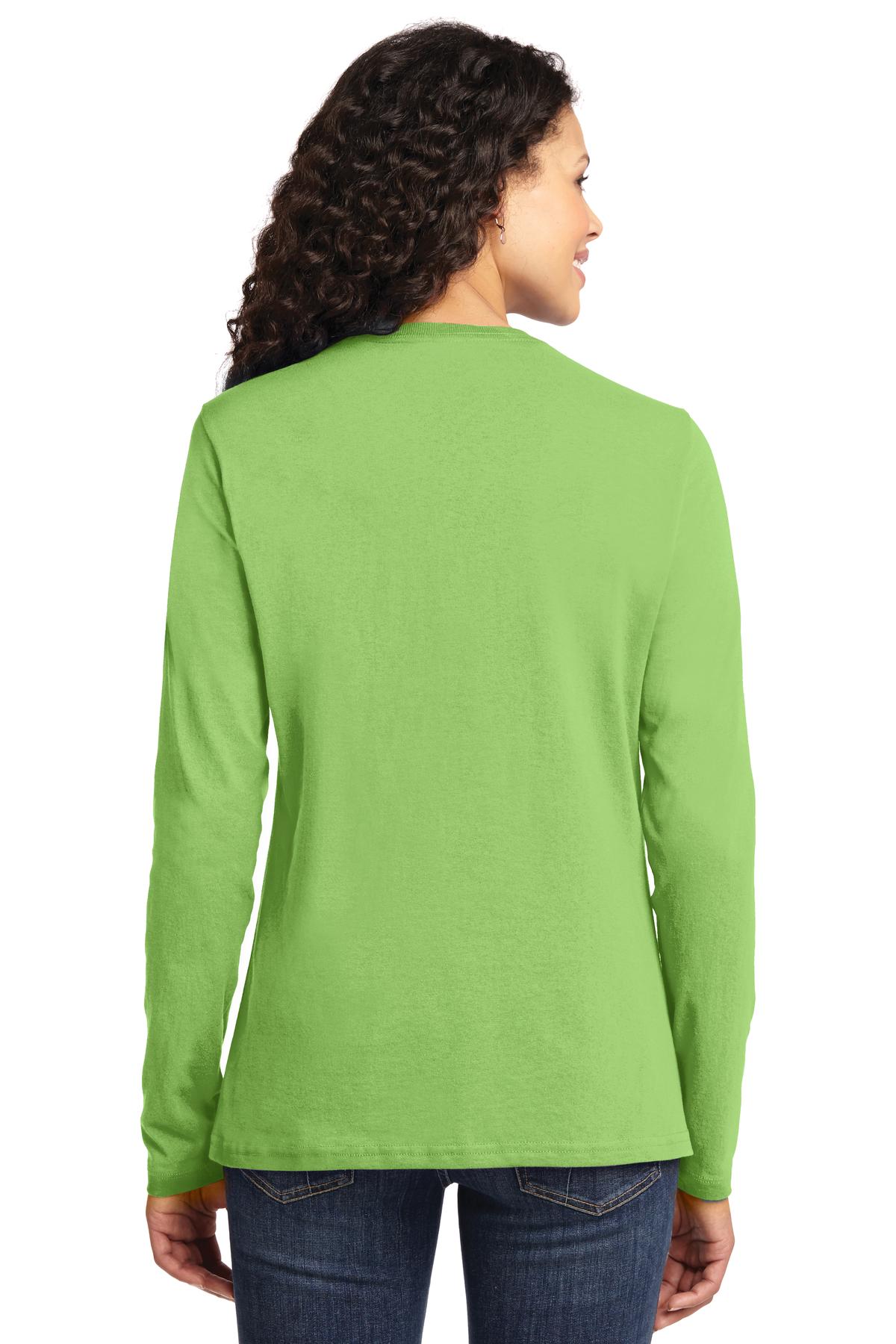 Port & Co Women's Long Sleeve Core Cotton Tee. LPC54LS 51
