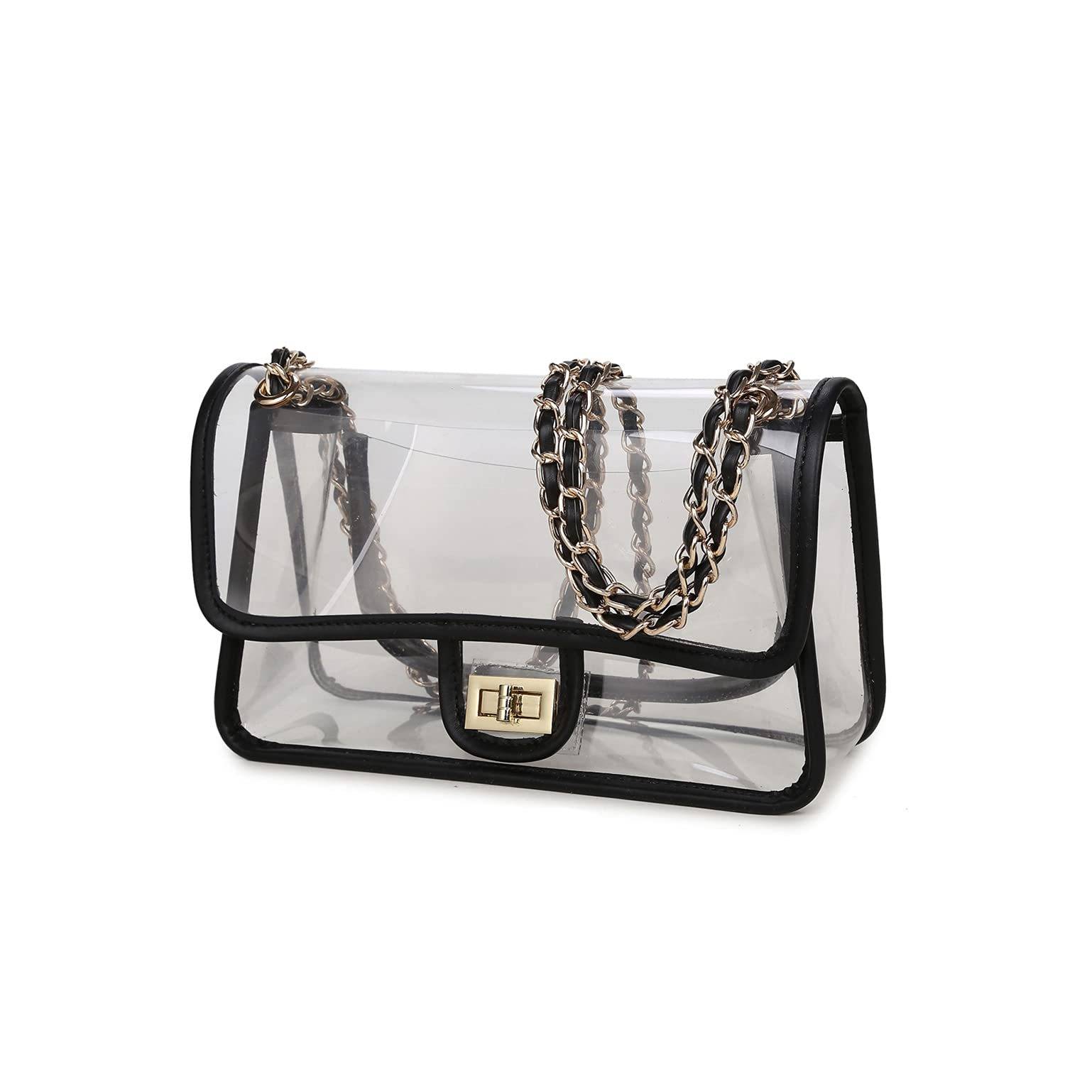 PVC Clear Purse Handbag with Chain 4