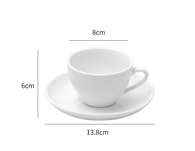 6 Oz Simply White Rim Round Cup And Saucer Set 14