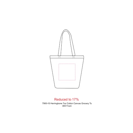 Herringbone 7oz Cotton Canvas Grocery Tote 27