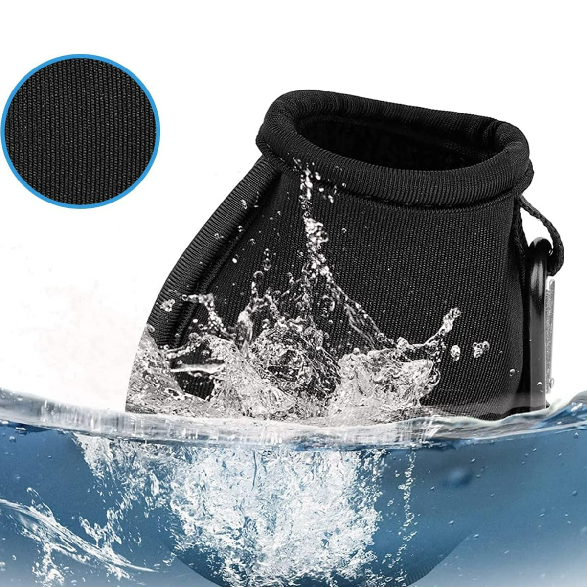 Neoprene Zippered Earphone Pouch with Clip 5