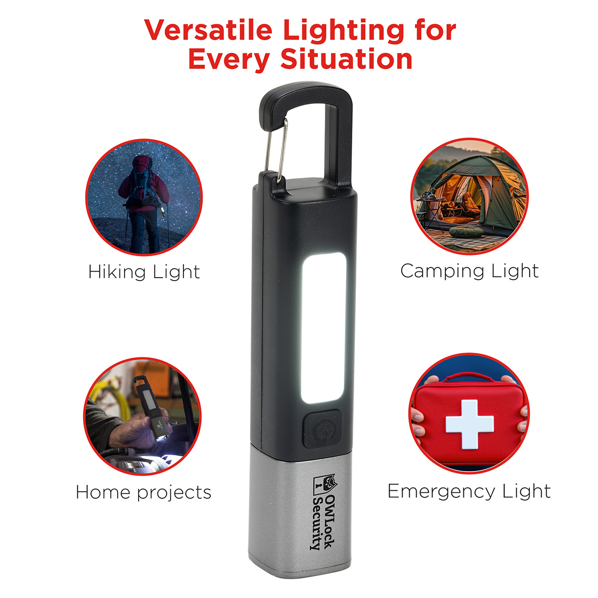 Best Buddy Tools ® Rechargeable Carabiner LED Flashlight 6