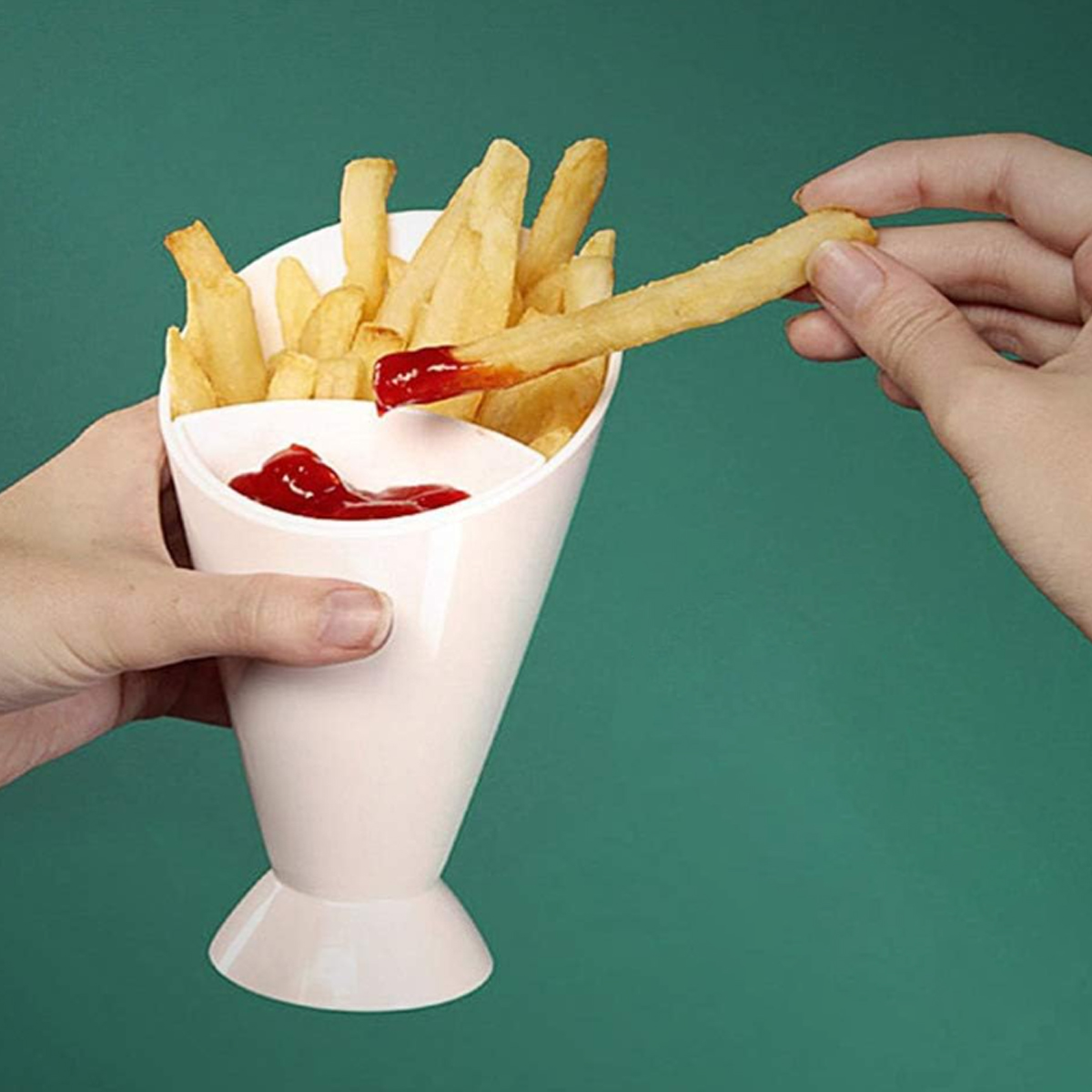 French Fry & Sauce Dipping Cone Holder for Snacks 5