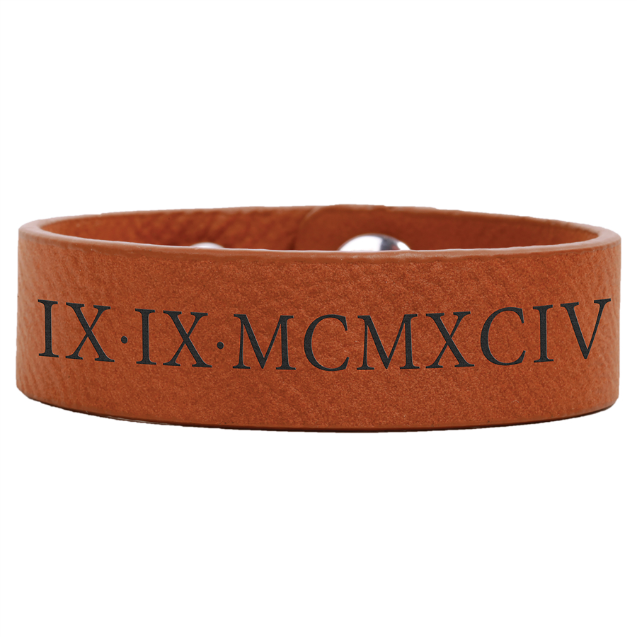 8 1/2" x 3/4" Rawhide Leatherette Youth Cuff Bracelet 2
