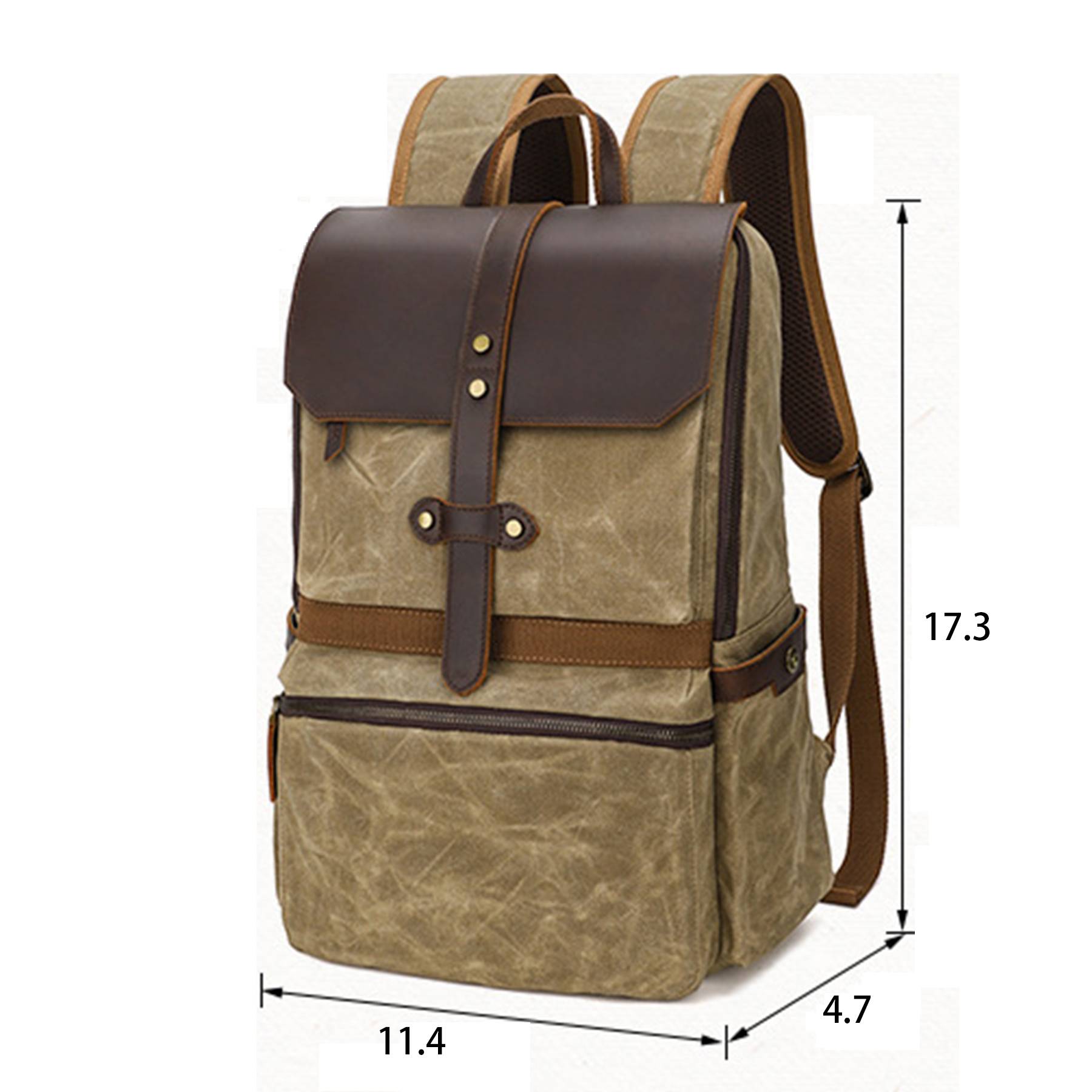 Faux Leather Backpack for Men 8