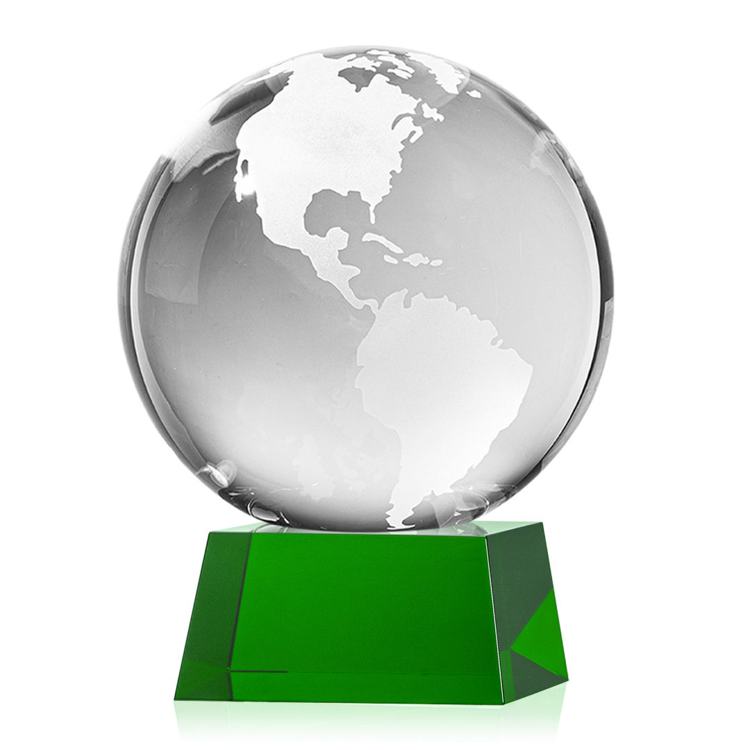 Globe Award on Robson Base - Green 7
