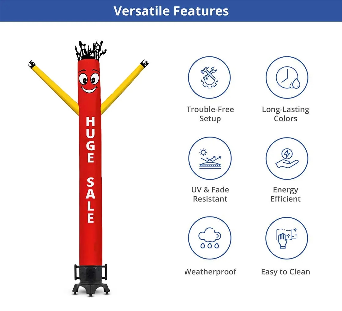 Huge Sale Inflatable Tube Man Red with Yellow Arms- 20ft 7
