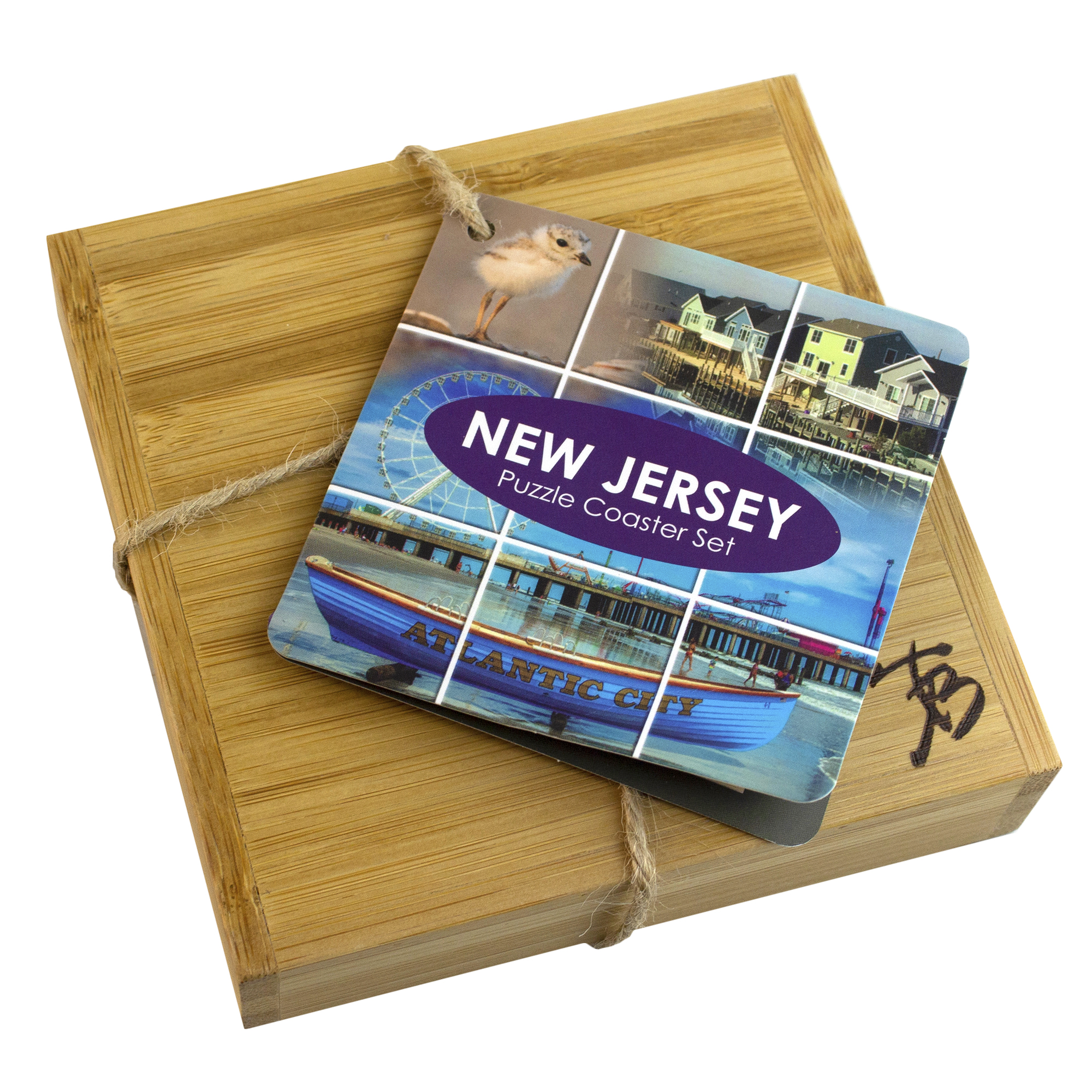 New Jersey Puzzle Coaster Set 8