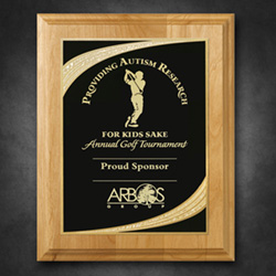 Alder Wood Plaque with Lasered Plate 3