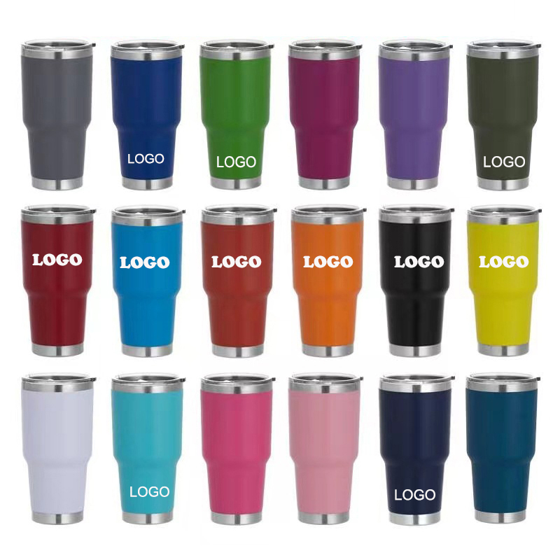 30oz Insulated Tumbler w/Lid Durable Insulated Coffee Mug 9