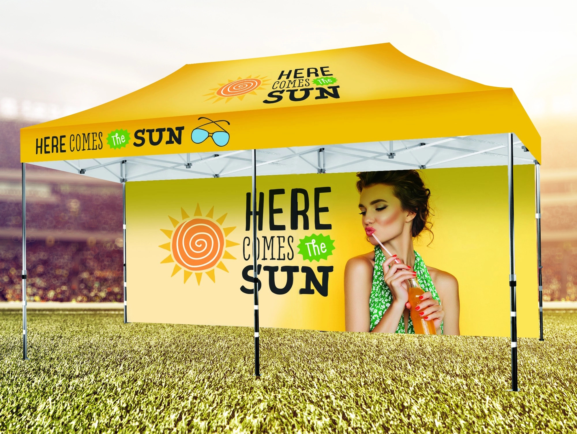 10' X 20' Tent w/ Full Color Canopy and Back Wall 6